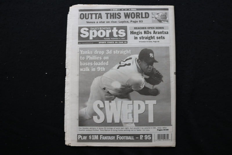1997 SEP 4 NEW YORK DAILY NEWS NEWSPAPER - FIRESTORM OVER ICE QUEEN - NP 8915