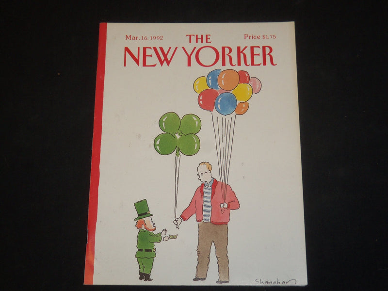 1992 MARCH 16 THE NEW YORKER MAGAZINE - ILLUSTRATED COVER - NY 1525