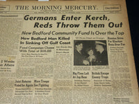 1942 MAY 16 NEW BEDFORD MORNING MERCURY NEWSPAPER - GERMANS ENTER KERCH- NT 8907