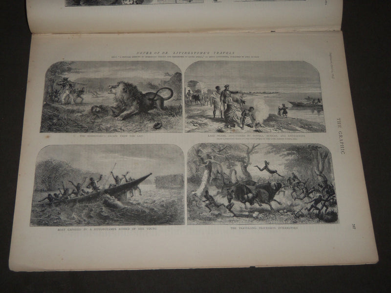1874 APRIL 25 GRAPHIC SUPPLEMENT LIFE & LABOURS OF DAVID LIVINGSTONE - NP 2945