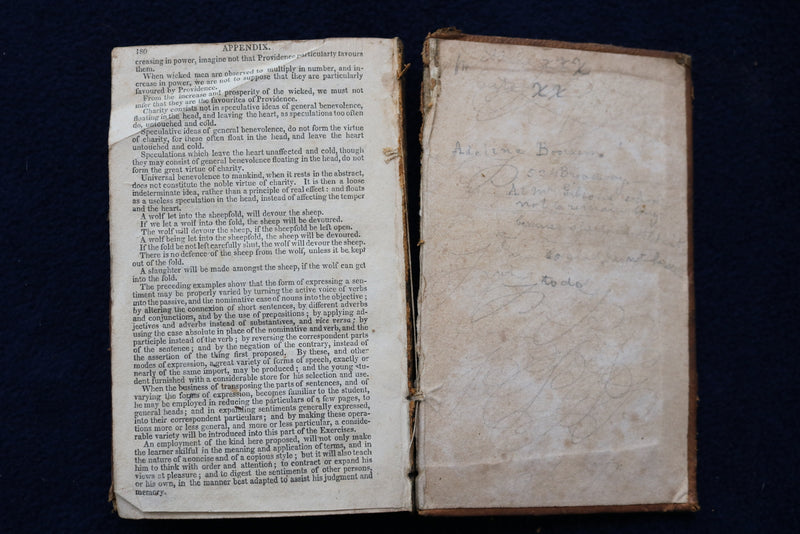 1834 ENGLISH EXERCISES HARDCOVER BOOK BY LINDLEY MURRAY - KD 9439