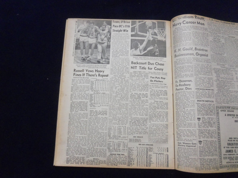 1969 MAR 17 BOSTON RECORD AMERICAN NEWSPAPER- 150 KILLED PLANE DISASTER -NP 6333
