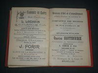 1898 GUIDE DE BRUXELLES SOUVENIR BOOK - NICE PHOTOS - MAP - KD 5449