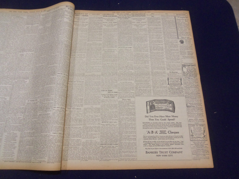 1920 JULY 16 NEW YORK TIMES - RESOLUTE DISABLED, SHAMROCK IV WINS - NT 9331