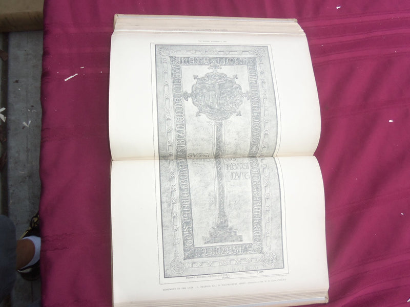 1902 JAN-DEC THE BUILDER U. K. MAGAZINE BOUND VOLUMES - 2 VOLS - FOLD OUTS - C 8