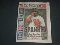 2004 OCTOBER 14 NEW YORK POST NEWSPAPER-YANKEES BEAT RED SOX- LEAD 2-0 - NP 4161