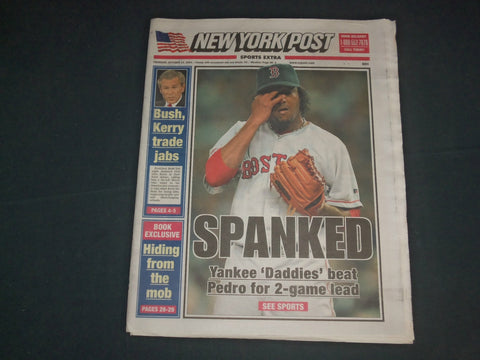 2004 OCTOBER 14 NEW YORK POST NEWSPAPER-YANKEES BEAT RED SOX- LEAD 2-0 - NP 4161