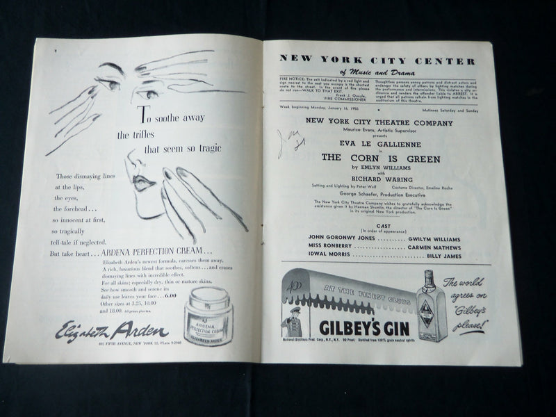 1950-1956 PLAYBILL PROGRAMS LOT OF 9 - ETHEL MERMAN - REX HARRISON - J 3892