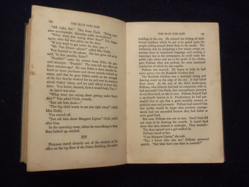 1930 THE BLUE GOD JAZZ HARDCOVER BOOK BY DONALD SNOW - KD 8407