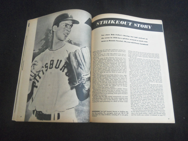 1952 SEPTEMBER COMPLETE BASEBALL MAGAZINE - GIL HODGES - RALPH KINER - J 7707
