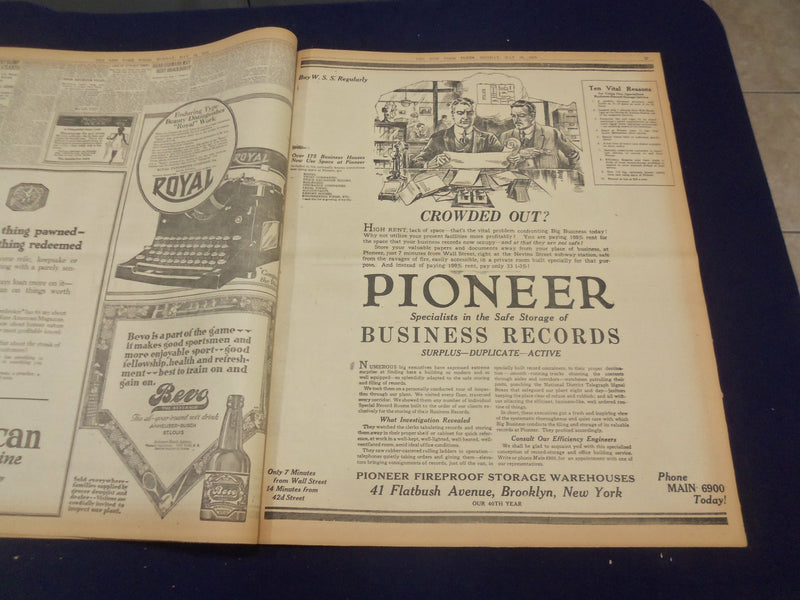 1919 MAY 19 NEW YORK TIMES - HAWKER IN BIPLANCE CROSSING THE OCEAN - NT 9252