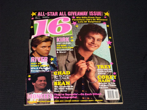 1988 APRIL 16 MAGAZINE - RIVER PHOENIX FRONT COVER - E 15990