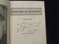 1999 EDWARD M. KENNEDY BIO. HARDCOVER BOOK - INSCRIBED BY ADAM CLYMER - KD 8548