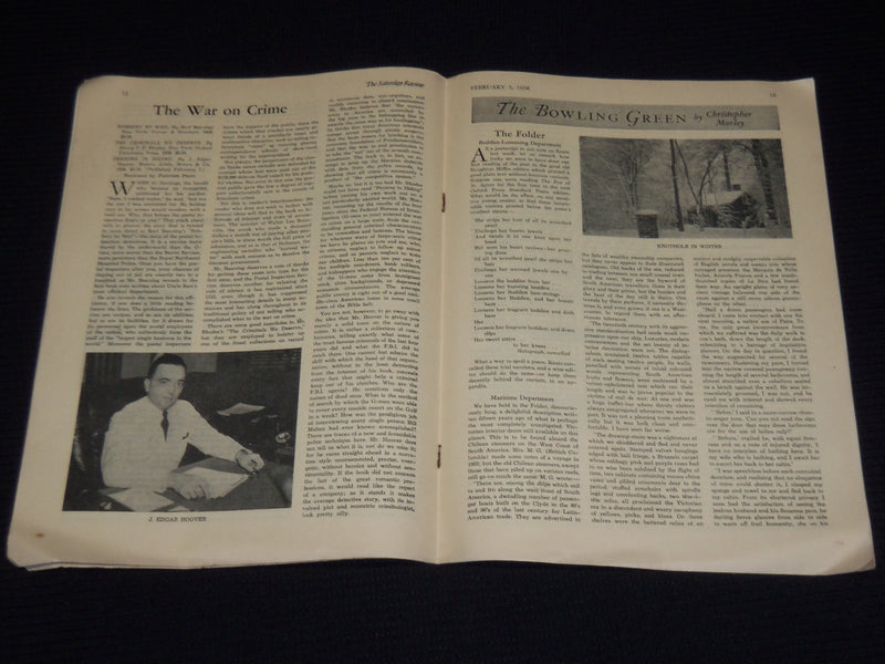 1937-1938 THE SATURDAY REVIEW MAGAZINE LOT OF 6 ISSUES - SINCLAIR LEWIS- O 2379A