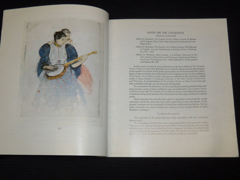 1980 MARY CASSATT PRINTS AND DRAWINGS SOFTCOVER BOOK - J 7886