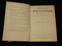 1906-1922 ANNALES D'OCULISTIQUE FRENCH VOLUMES LOT OF 8 - NICE PLATES - KD 21E