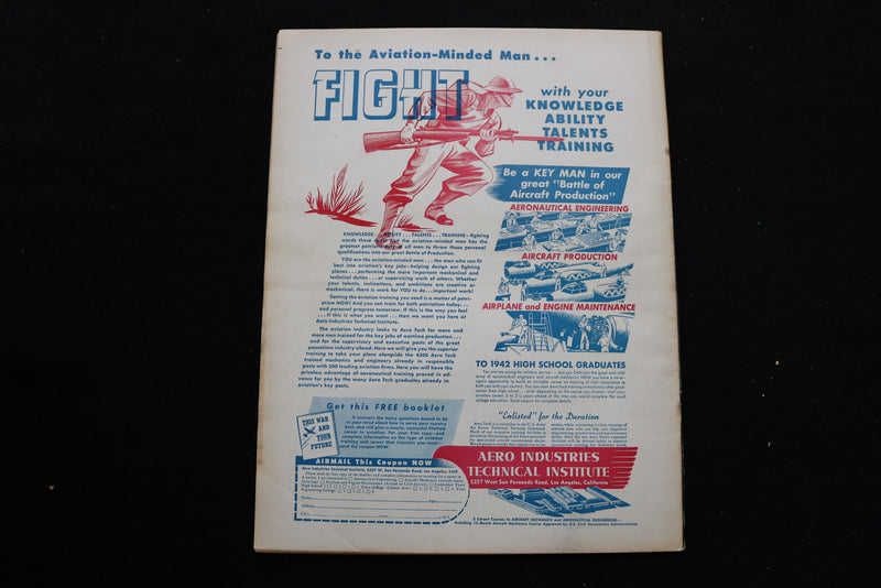 1942 OCTOBER AIR TRAILS MAGAZINE - NORTH AMERICAN P-51 MUSTANG COVER - E 9797