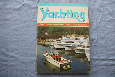 1969 FEBRUARY YACHTING MAGAZINE - RACING AND CRUISING COVER - E 9485