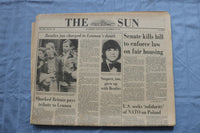 1980 DECEMBER 10 THE SUN NEWSPAPER-BALTIMORE, MD- JOHN LENNON MURDERED - NP 9215