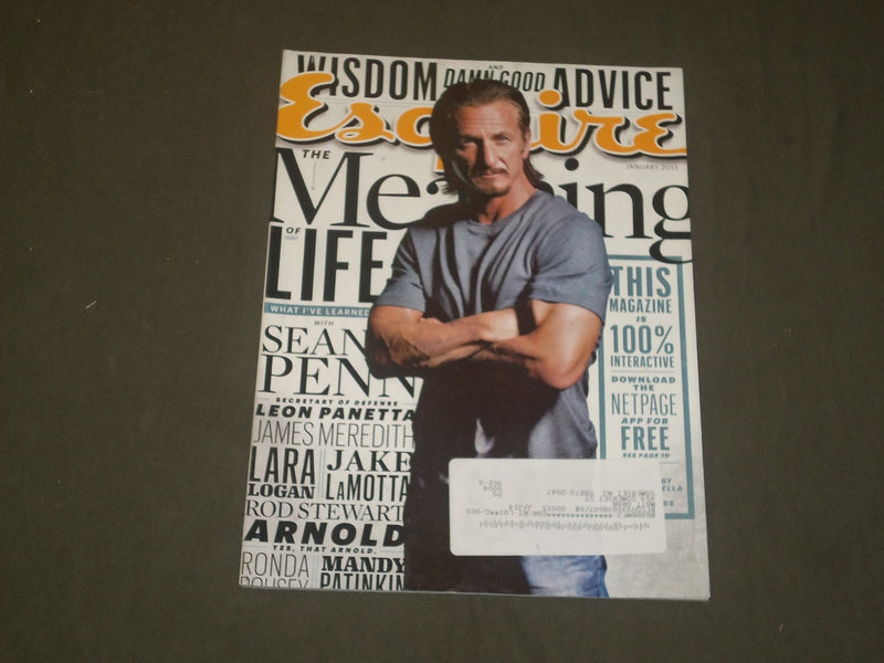 2013 JANUARY ESQUIRE MAGAZINE - SEAN PENN COVER - B 1988