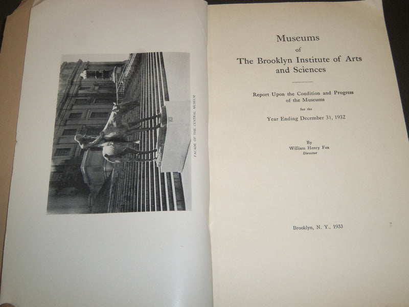1931-1936 MUSEUMS OF THE BROOKLYN INSTITUTE REPORTS LOT OF 4 - O 1693