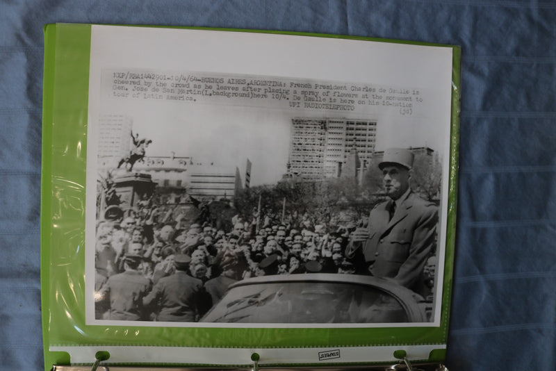 CHARLES DE GAULLE ORIGINAL NEWS PHOTOS BOOK #3 - 69 PHOTOS - #77