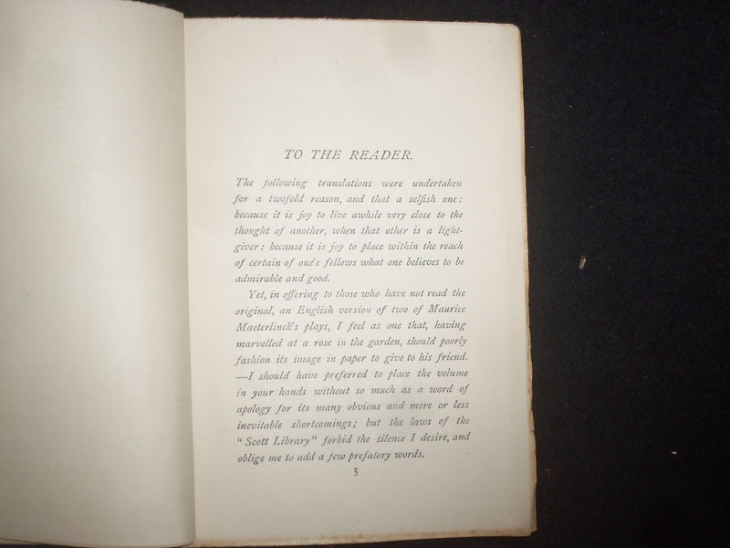 1914 PELLEAS AND MELISANDA, AND THE SIGHTLESS HARDCOVER BOOK BY - KD 9216