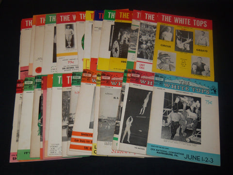 1963-1968 THE WHITE TOPS MAGAZINE LOT OF 34 ISSUES - CIRCUS - O 3688
