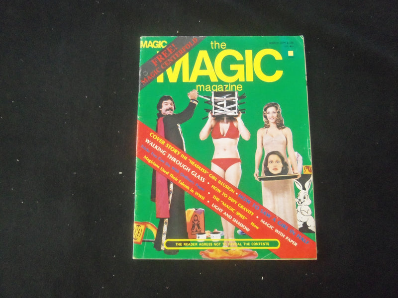 1976 MARCH THE MAGIC MAGAZINE - MAGIC TRICKS, STORIES & PHOTOS - B 1181ZA