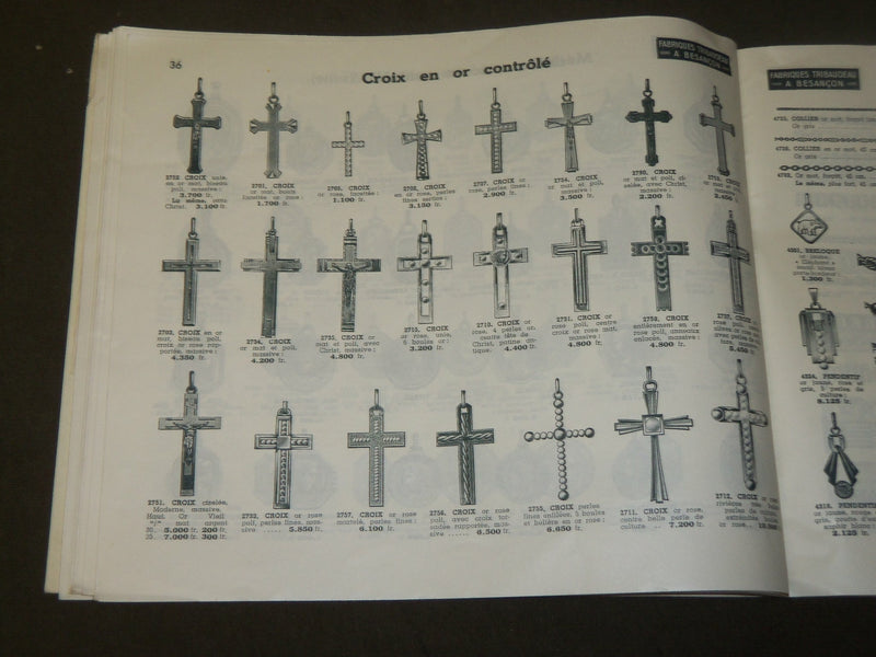 1949-1951 FABRIQUES TRIBAUDEAU CATALOG LOT OF 2 - WATCHES - JEWELRY- FR 1398