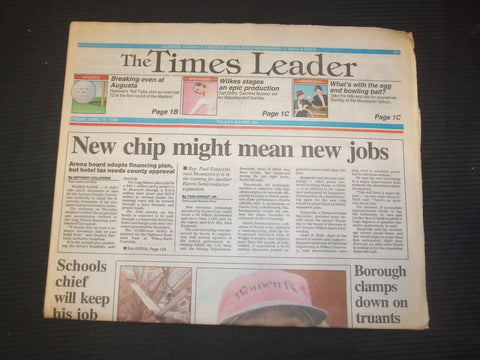 1996 APRIL 12 WILKES-BARRE TIMES LEADER - NEW CHIP MIGHT MEAN NEW JOBS - NP 7614