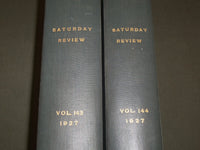 1927 SATURDAY REVIEW 2 BOUND VOLUMES - COMPLETE YR- PUBLISHED IN LONDON - R 1130