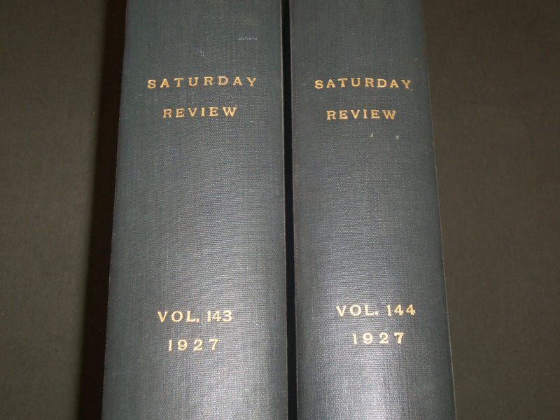 1927 SATURDAY REVIEW 2 BOUND VOLUMES - COMPLETE YR- PUBLISHED IN LONDON - R 1130