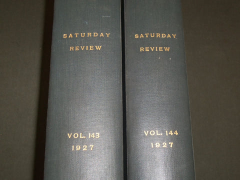 1927 SATURDAY REVIEW 2 BOUND VOLUMES - COMPLETE YR- PUBLISHED IN LONDON - R 1130