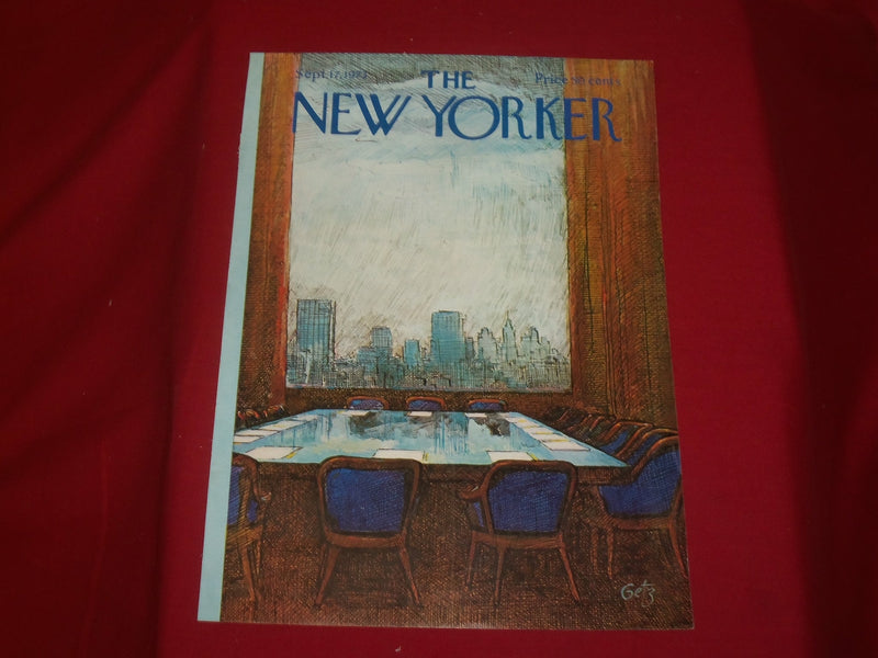 1973 SEPTEMBER 17 NEW YORKER MAGAZINE FRONT COVER ONLY - GREAT ART FOR FRAMING