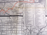 1949 SOUTHERN CALIFORNIA ALL YEAR CLUB SIGHT SEEING FOLD OUT MAP - J 8559
