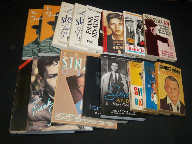 ASSORTED FRANK SINATRA SOFTCOVER BOOKS HUGE LOT OF 18 - KD 89