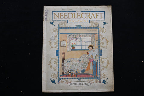1925 SEPTEMBER NEEDLECRAFT MAGAZINE - A BEAUTIFULLY ILLUSTRATED COVER - E 9901