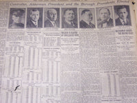 1925 NOV 4 NEW YORK TIMES - WALKER BY 400,000 WINS EVERY BOROUGH - NT 5111