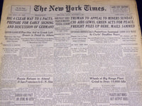 1946 DECEMBER 6 NEW YORK TIMES - CIO AIDS LEWIS, FREIGHT PILES UP - NT 2966