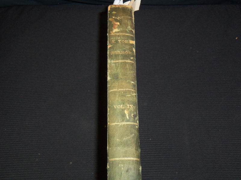 1831-1832 NEW YORK MIRROR AND LADIES GAZETTE BOUND VOLUME - R 89H