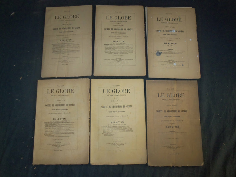 1880-1899 LE GLOBE JOURNAL GEOGRAPHIQUE-BULLETIN & MEMOIRES LOT OF 50 - WR 688B