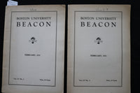 1931 FEBRUARY BOSTON UNIVERSITY BEACON - SAMUEL WAXMAN - LOT OF 2 - K 2214