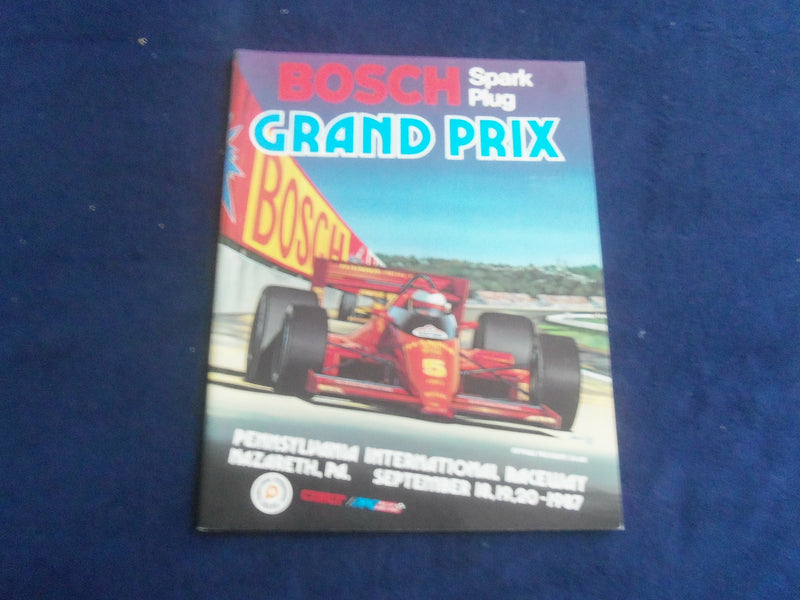 1987 SEPTEMBER 18-20 BOSCH SPARK PLUG GRAND PRIX RACING PROGRAM - SP 3990Y