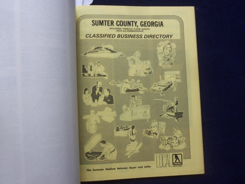 1977 SUMTER COUNTY, GEORGIA DIRECTORY - SOFTCOVER - JIMMIE CARTER - SP 1534T