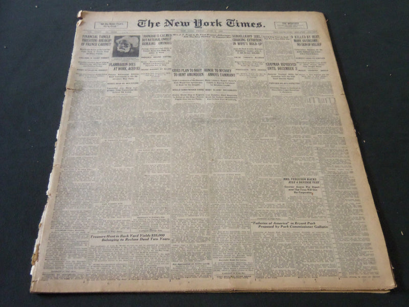 1925 JUNE 5 NEW YORK TIMES - FLAMMARION DIES AT WORK, AGED 83 - NT 5424