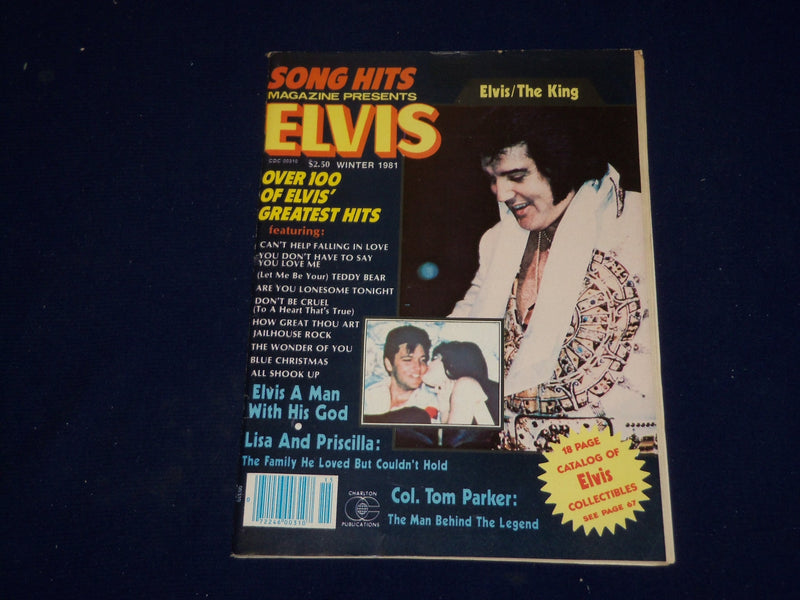 1981 WINTER SONG HITS ELVIS THE KING MAGAZINE - ELVIS PRESLEY - PHOTOS - SP 9906