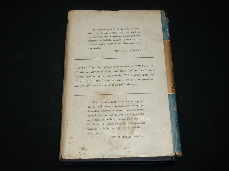 1953 BURNS MANTLE YEARBOOK THE BEST PLAYS 1952-1953 HARDCOVER BOOK - KD 6505