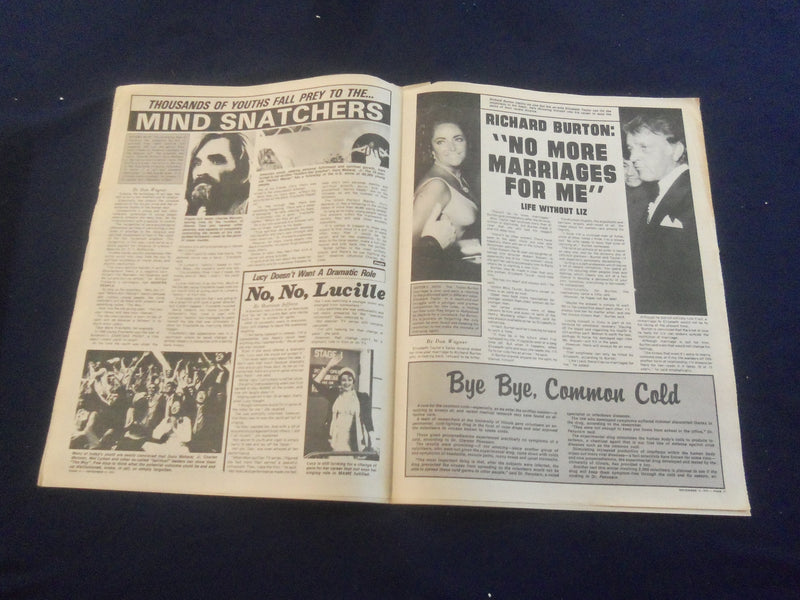 1974 NOVEMBER 17 MODERN PEOPLE NEWSPAPER- CARRADIN: I HAVE DRUG PROBLEM- NP 5685