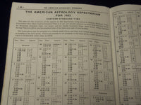 1952 AMERICAN ASTROLOGY EPHEMERIS AND ASPECTARIAN BOOK - J 4616